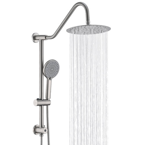 Pdpbath Rain Dual Shower Head 1.8 GPM GPM with Aerating & Reviews Wayfair